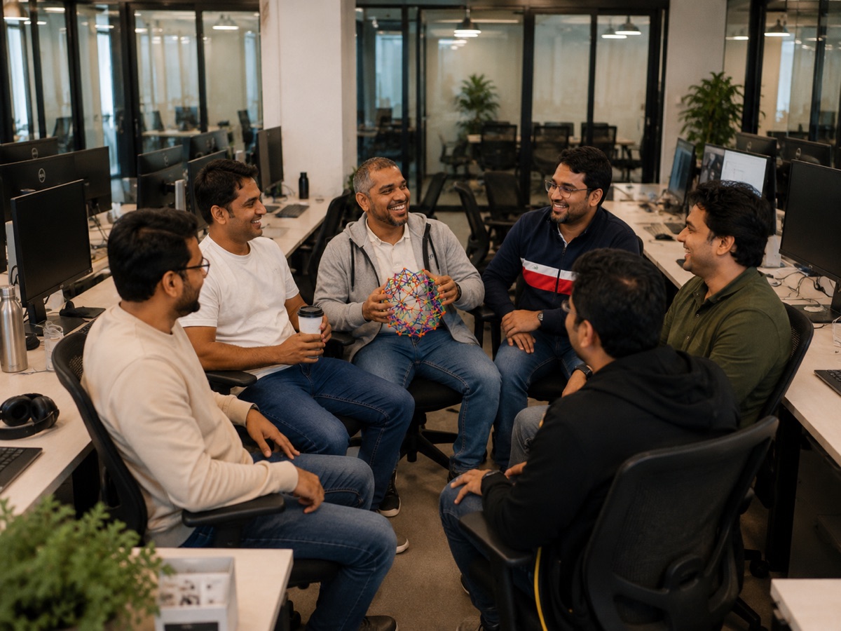 The team collaborating on data insights